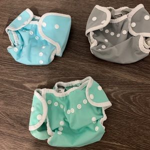 Set of (3) size one thirsties cloth diaper covers